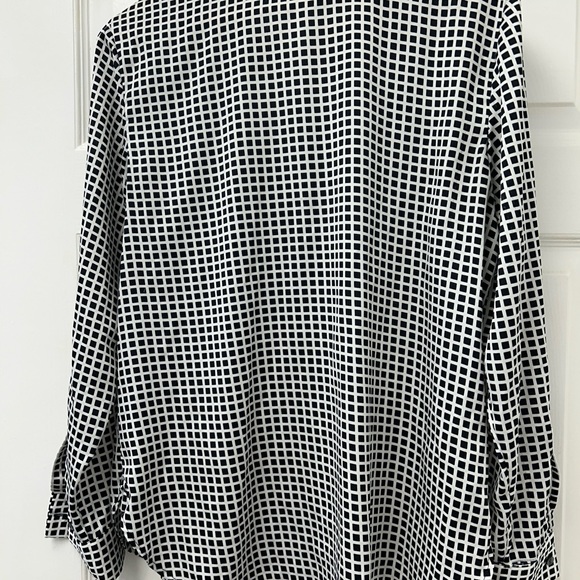 Ann Taylor Windowpane Blouse M - Picture 3 of 3